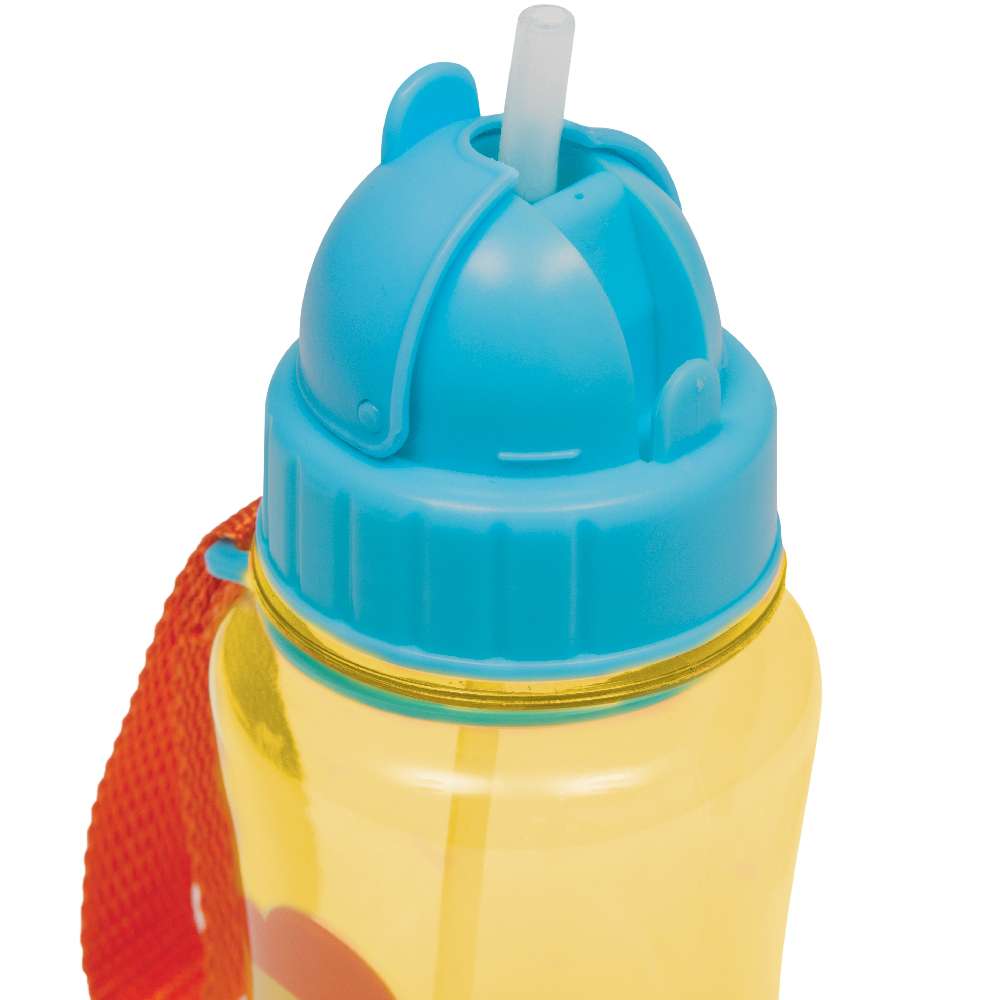 Garrafa Infantil Canudo 400ml Animal Fun Leão - Buba