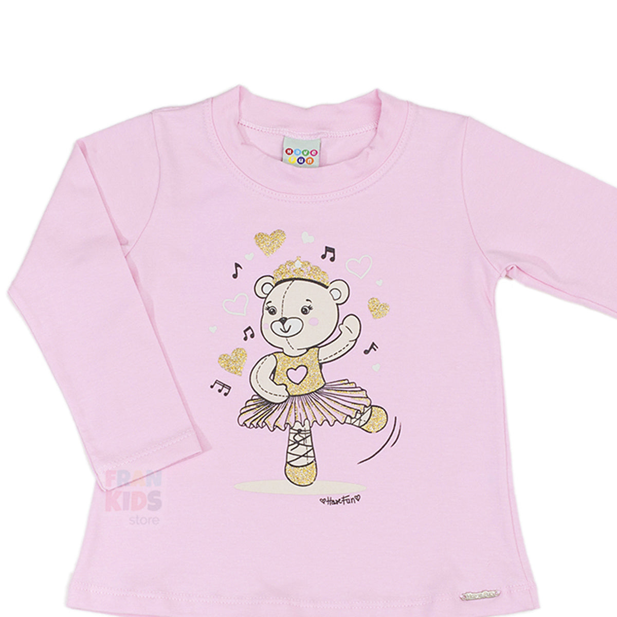 Blusa Manga Longa Infantil em Cotton Bear - Have Fun
