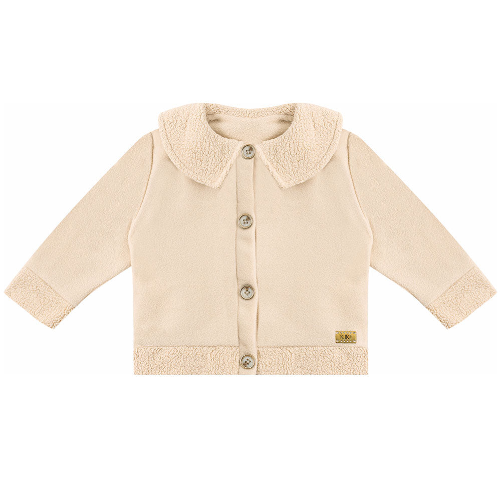 Vestido Manga Longa e Casaco Soft  Bebê - Kiki Xodó