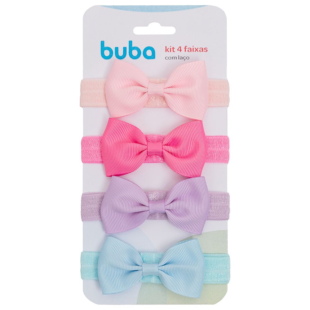 Kit 4 Faixinhas Com Laço Bebê - Buba
