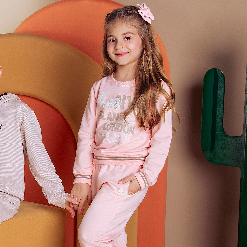 Conjunto Infantil Menina Moletom Peluciado Paris - Have Fun