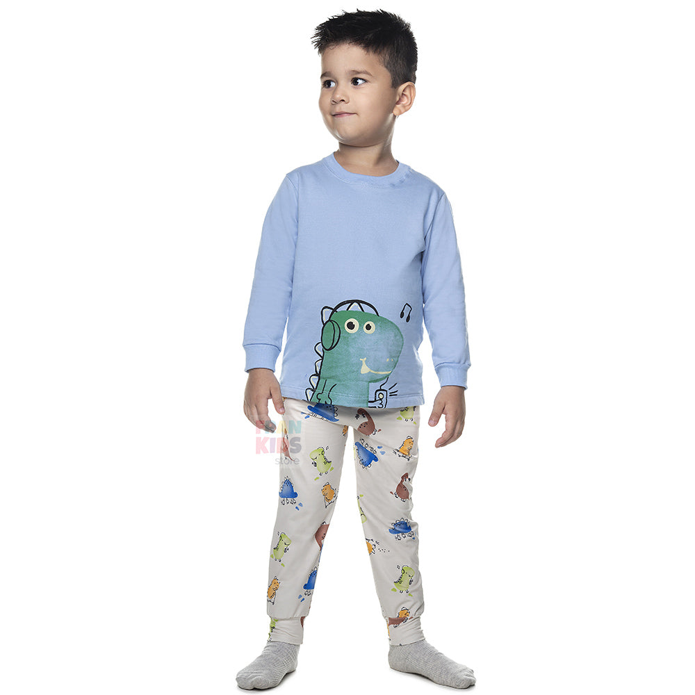 Pijama Dino Brilha no Escuro Moletinho e Thermo - Have Fun