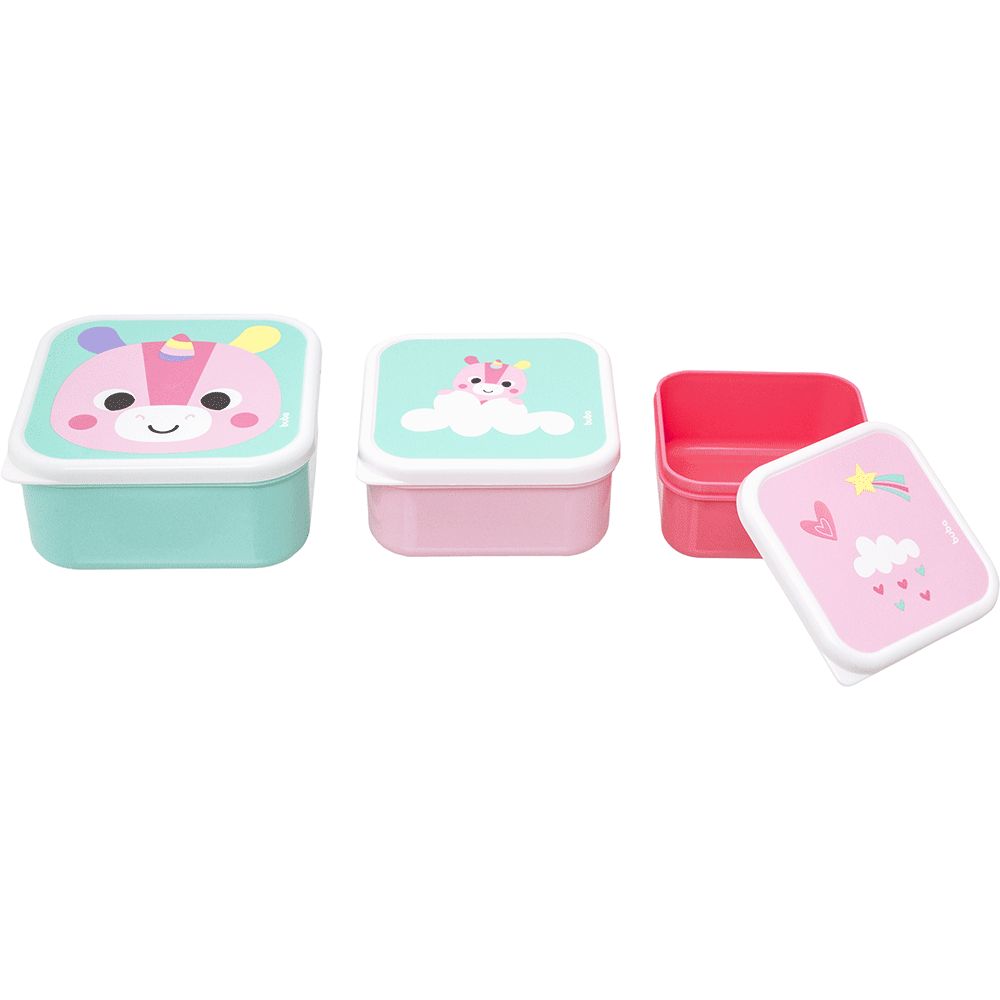 Kit 3 Potinhos Para Bebê Buba Zoo Unicórnio - Buba