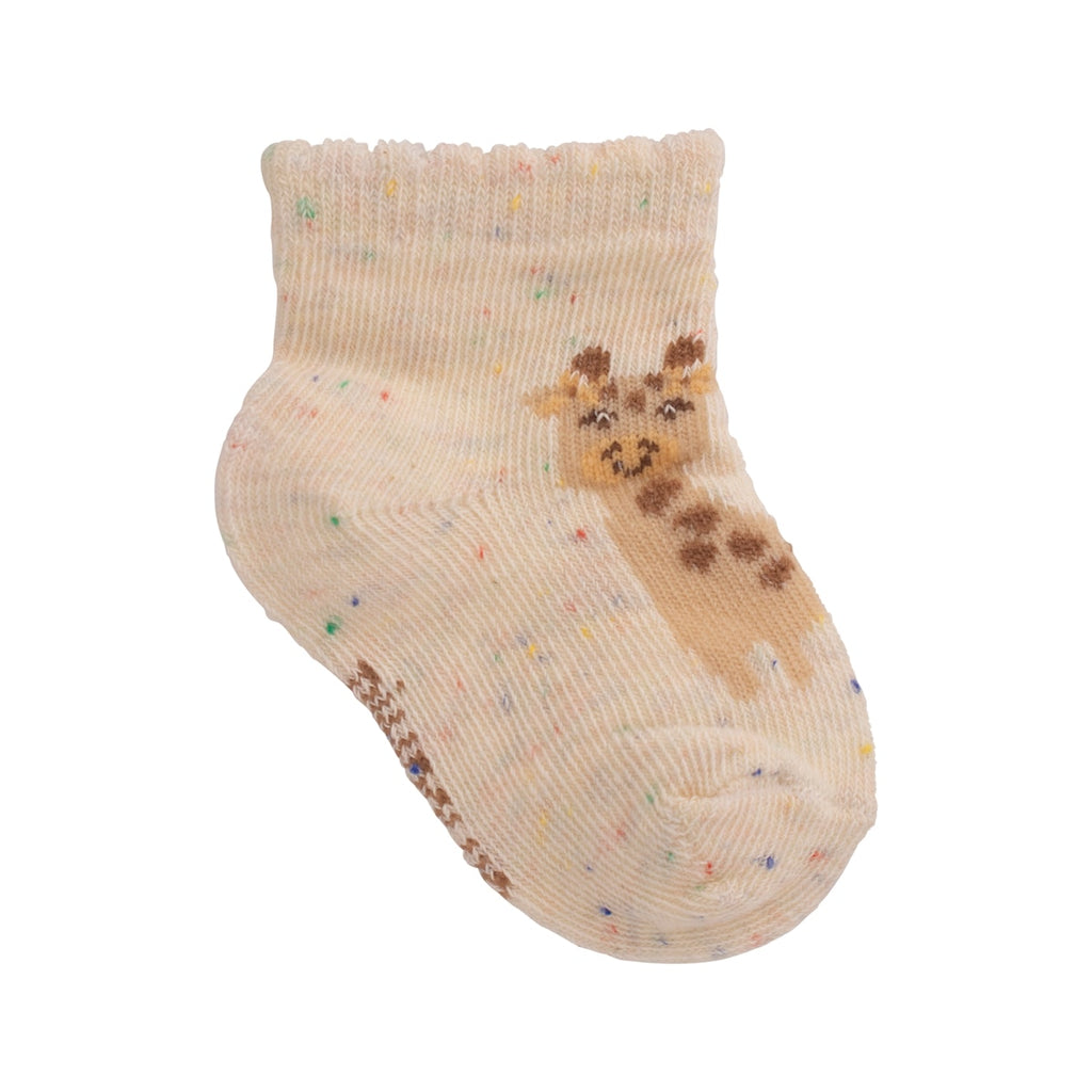 Kit 3 Pares Meia Cano Médio Bebê Menina RN Girafa - Pimpolho