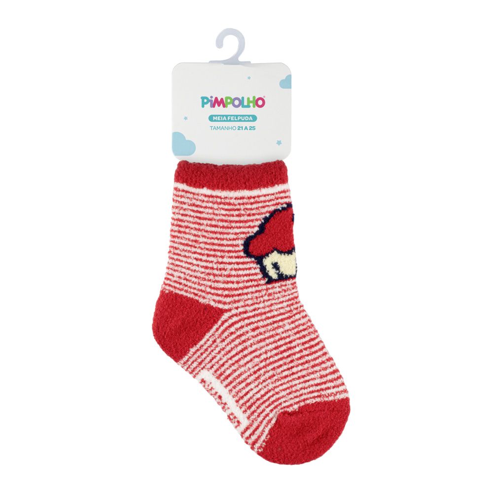 Meia Felpuda Bebê Menina 21-25 Cupcake - Pimpolho