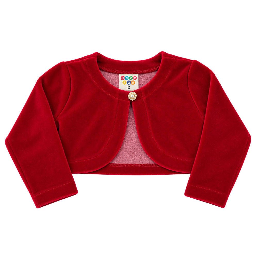 Bolero Bebê Infantil Em Plush Vermelho - Have Fun