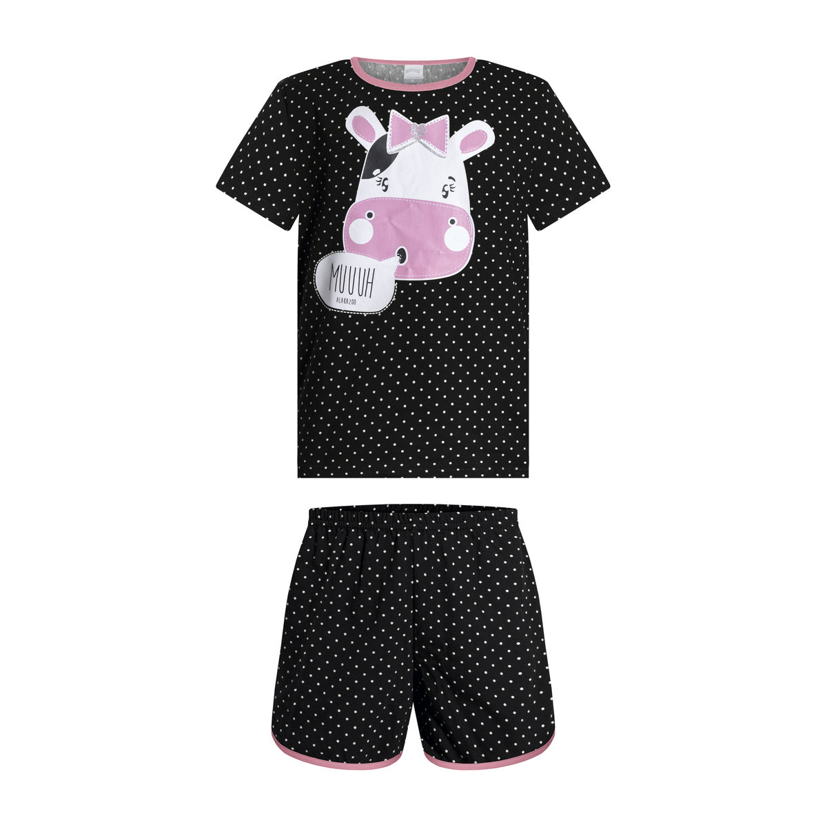 Pijama Infantil Menina Brilha no Escuro Muuuh - Alakazoo