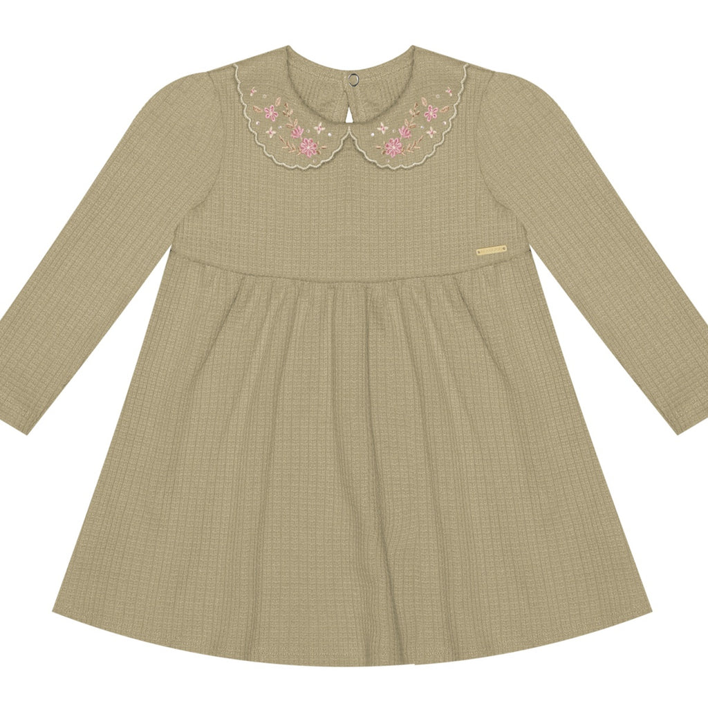 Vestido Infantil Malha Crochê Turquia - Alakazoo