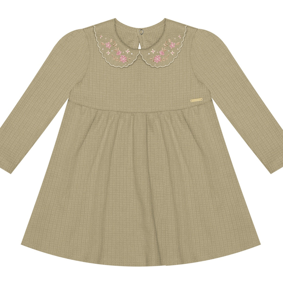 Vestido Infantil Malha Crochê Turquia - Alakazoo