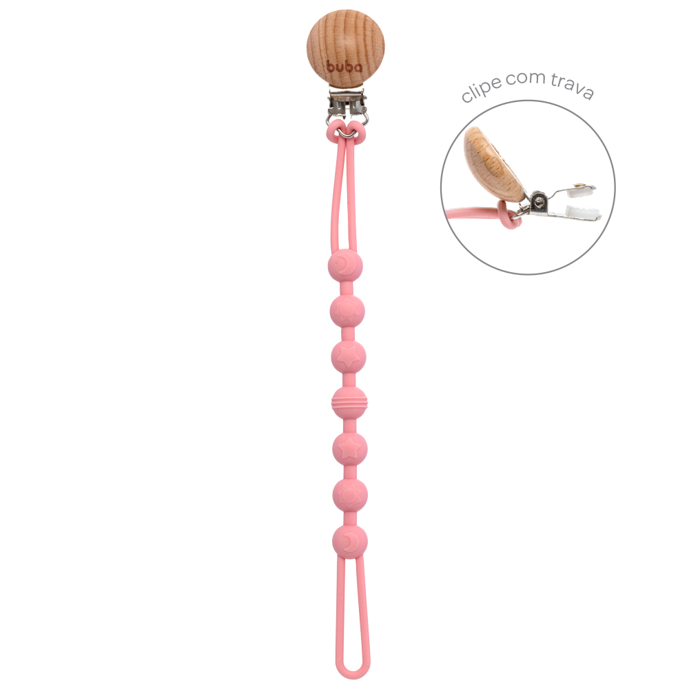 Prendedor de Chupeta em Silicone - Buba