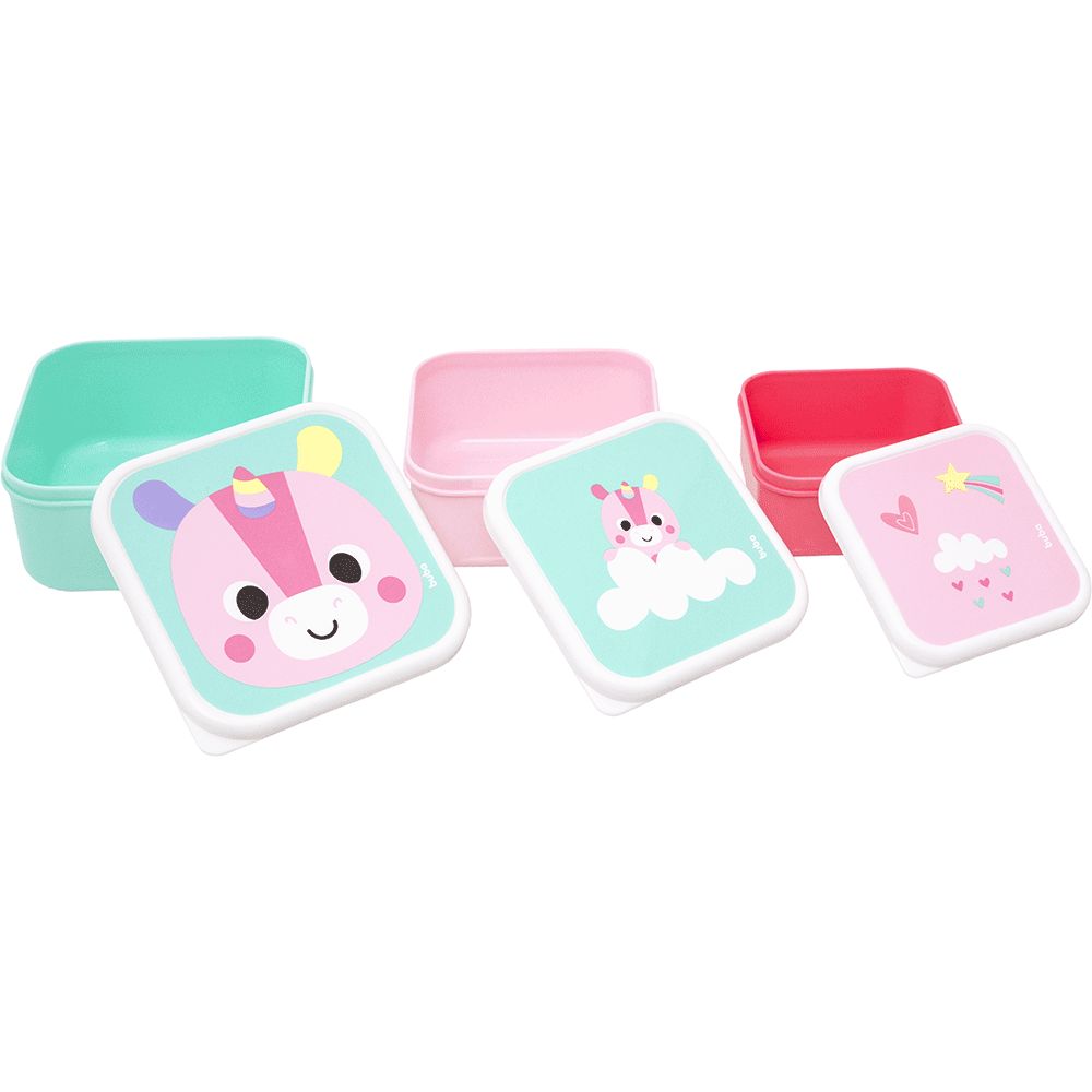 Kit 3 Potinhos Para Bebê Buba Zoo Unicórnio - Buba