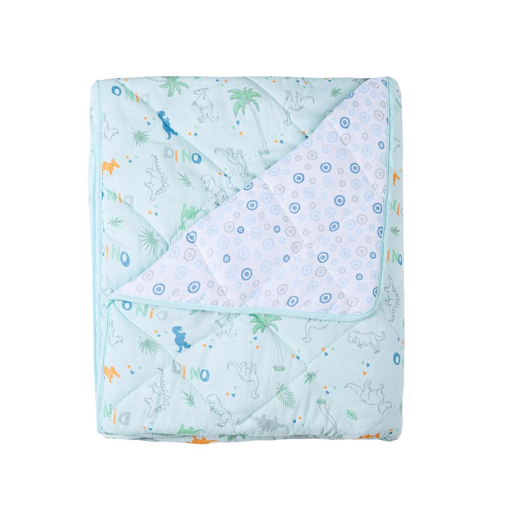 Edredom Dupla Face P/ Berço 1,30Mx85CM Dinossauro - Karinho