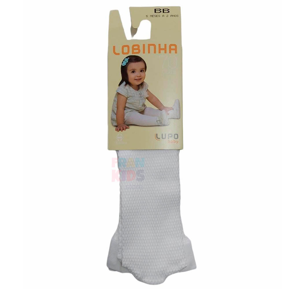 Meia-Calça Fio 70 Bebê Infantil Cute Textura Lobinha - Lupo