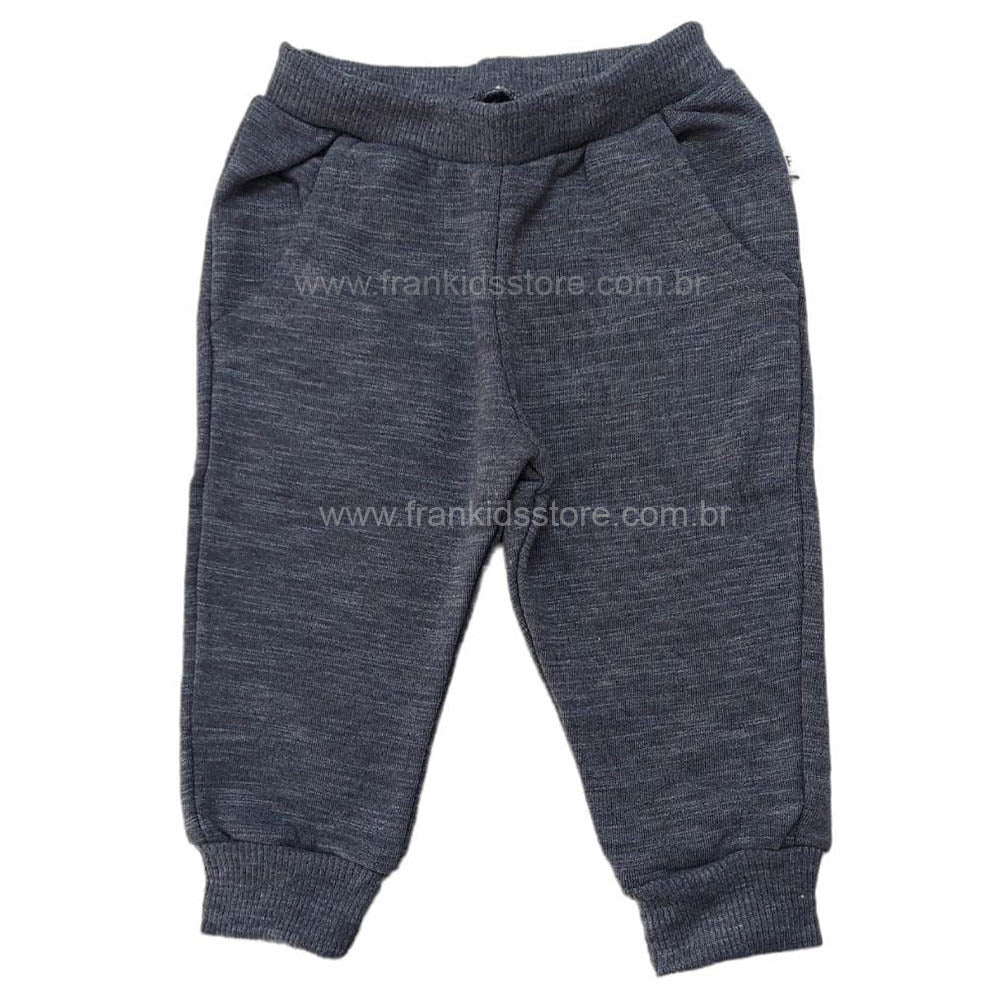 Calça Bebê Moletom Jet / Flamê Peluciado Marinho - Have Fun