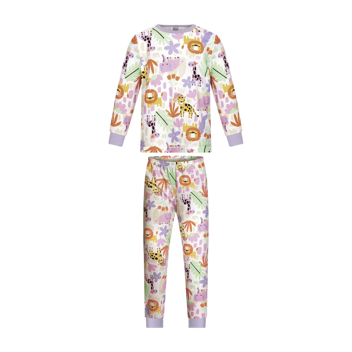 Pijama Infantil Menina Brilha no Escuro Safári - Alakazoo