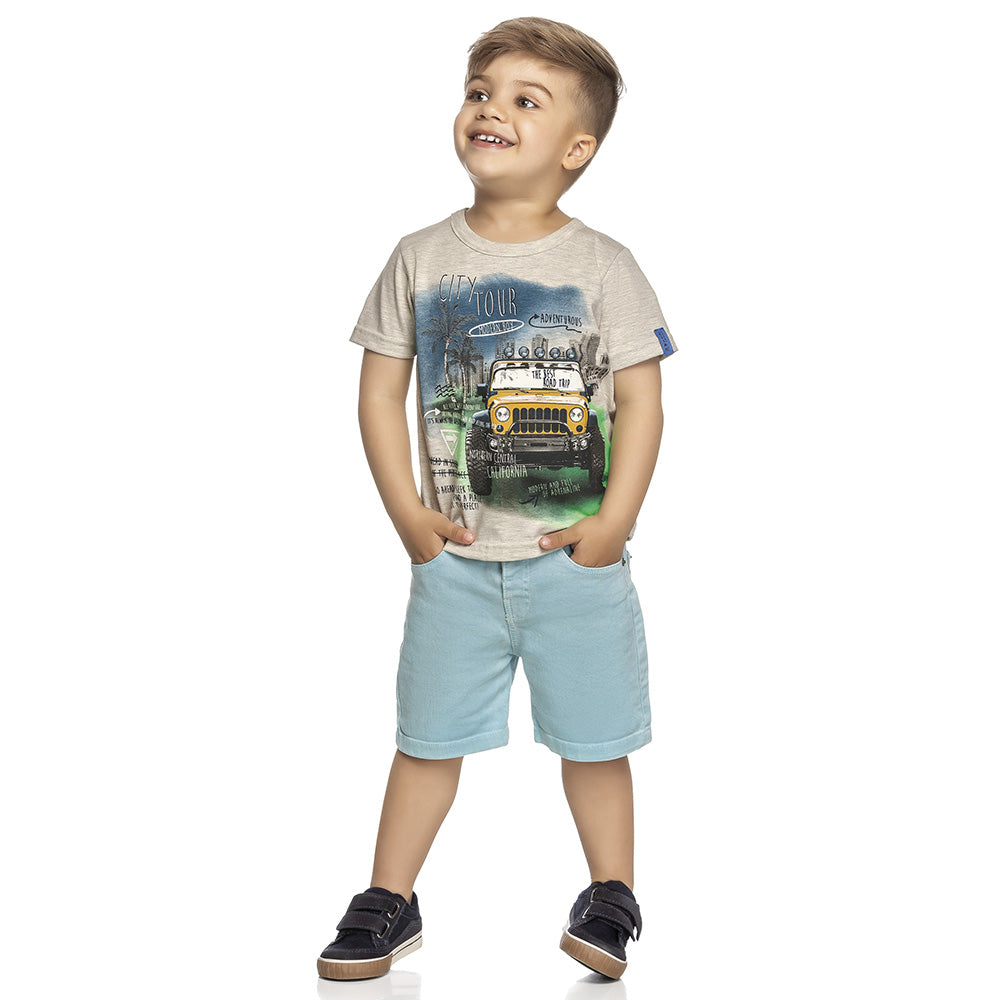 Camiseta Infantil Menino em Meia Malha Adventures - Elian