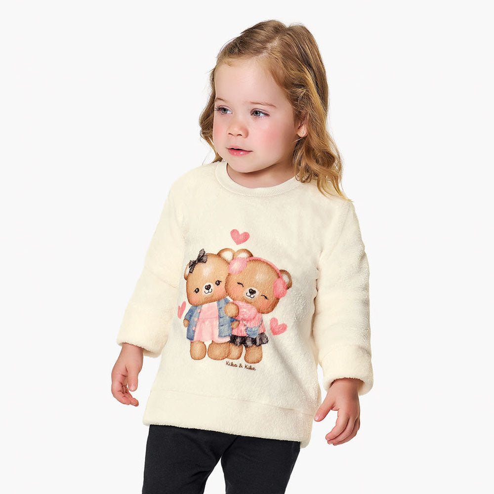 Conjunto Menina Fleece e Molecotton Peluciado - Kiko e Kika
