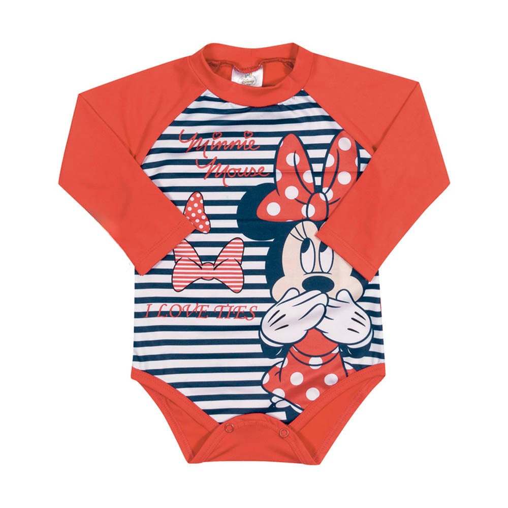 Body Praia e Piscina Minnie Proteção UV 50+ Vermelho - Marlan