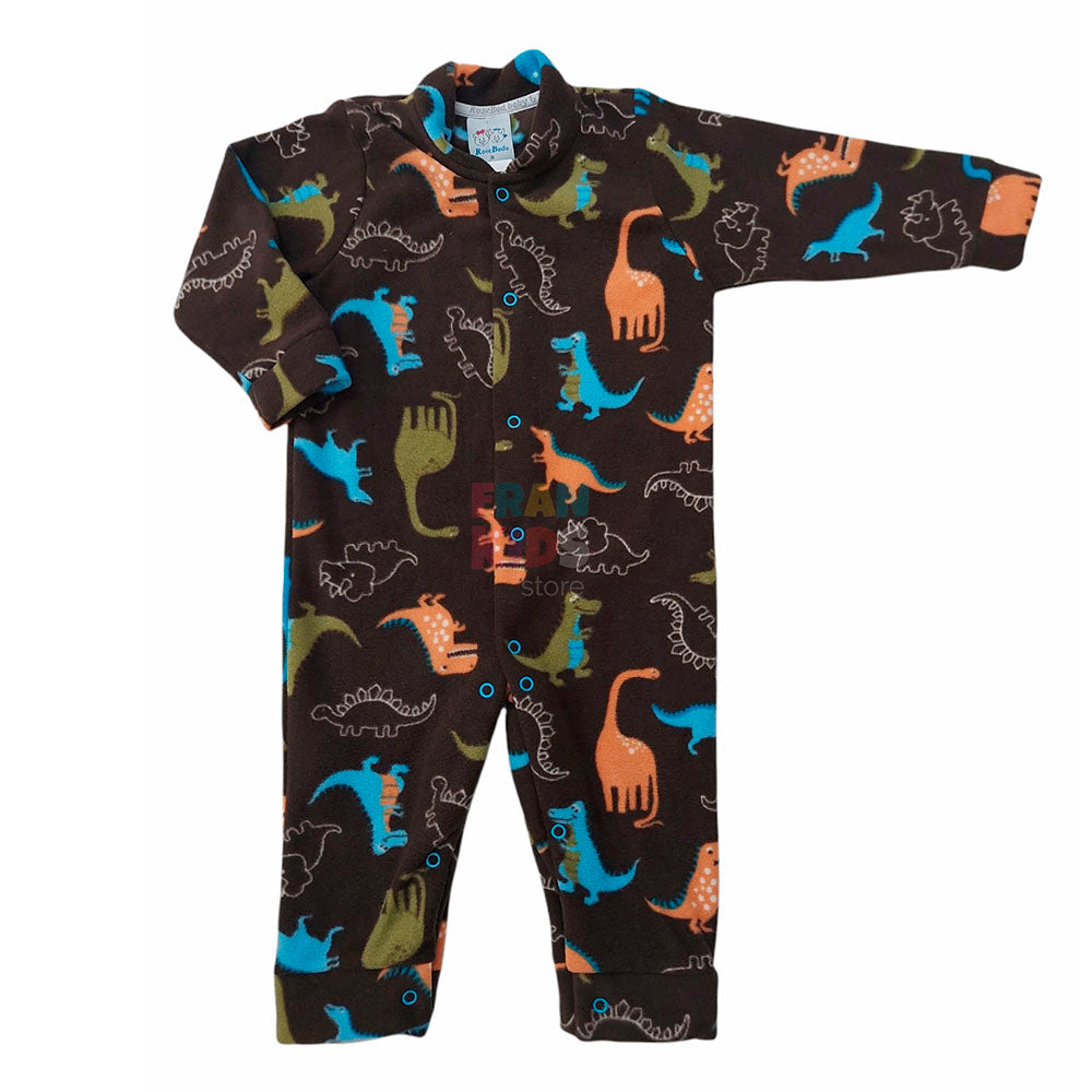 Macacão Soft Marrom Dinos - Rosebud