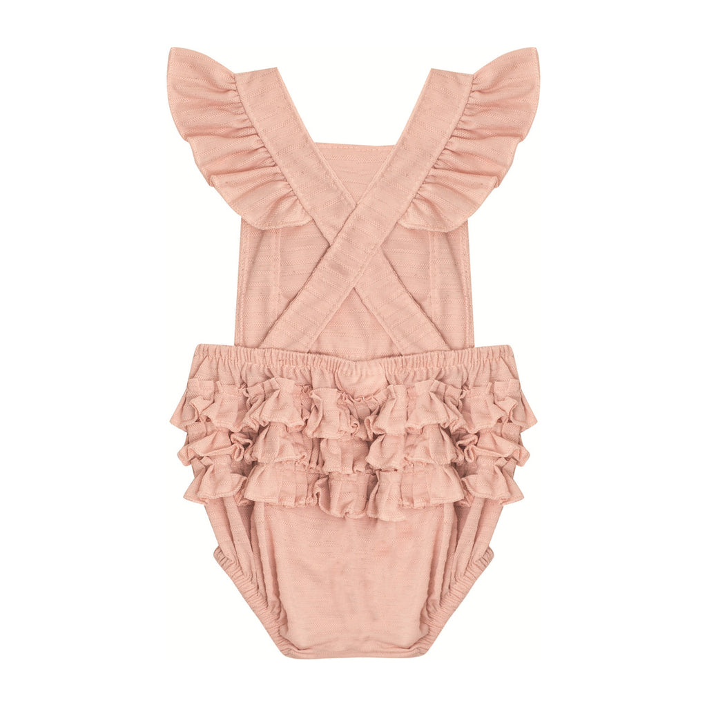 Macaquinho Banho de Sol Bebê Laço e Babados - Kiki Xodó