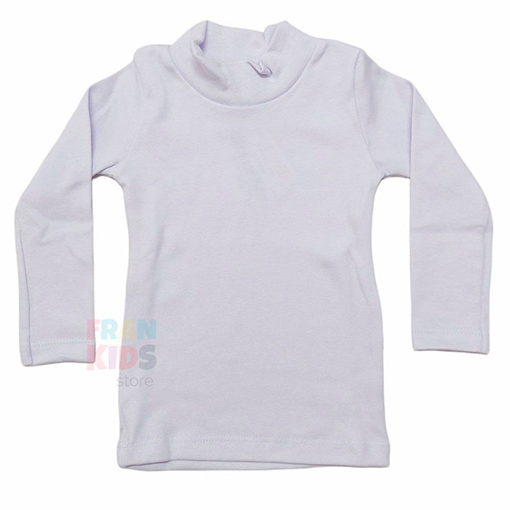 Blusa Básica Infantil Gola Alta em Ribana - Have Fun