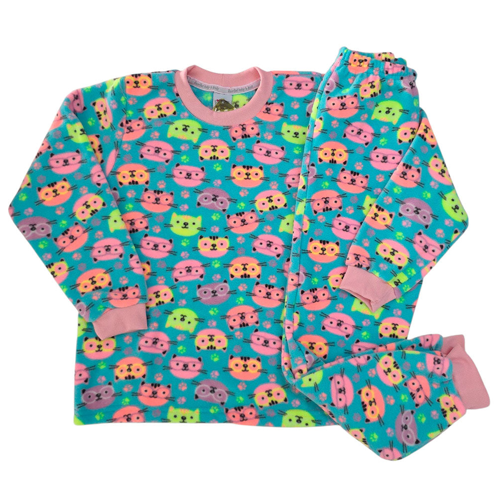 Conjunto Pijama Soft Infantil Menina Gatos - Rosebud
