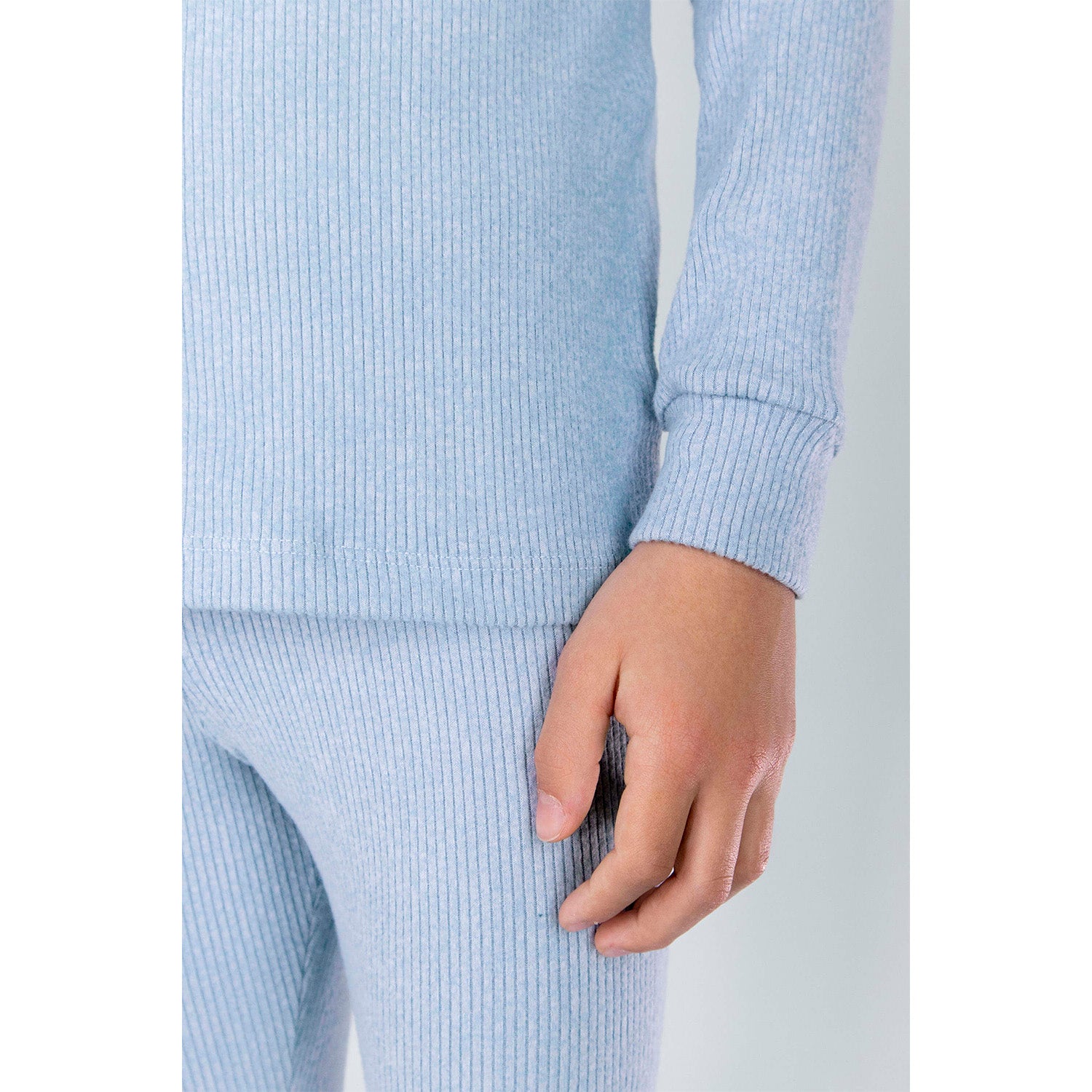 Conjunto Pijama Melange Canelado Infantil - Dedeka