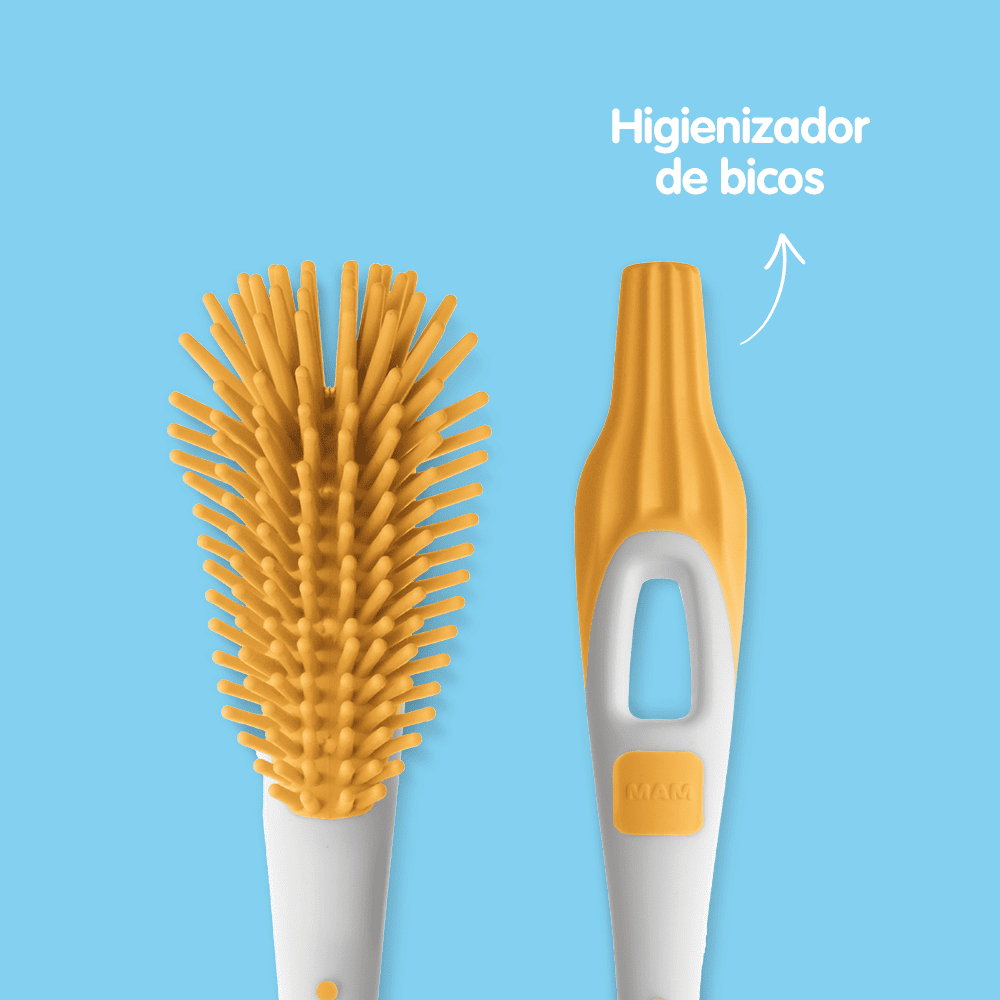 Escova Para Mamadeiras e Bicos Soft Brush Amarelo - MAM
