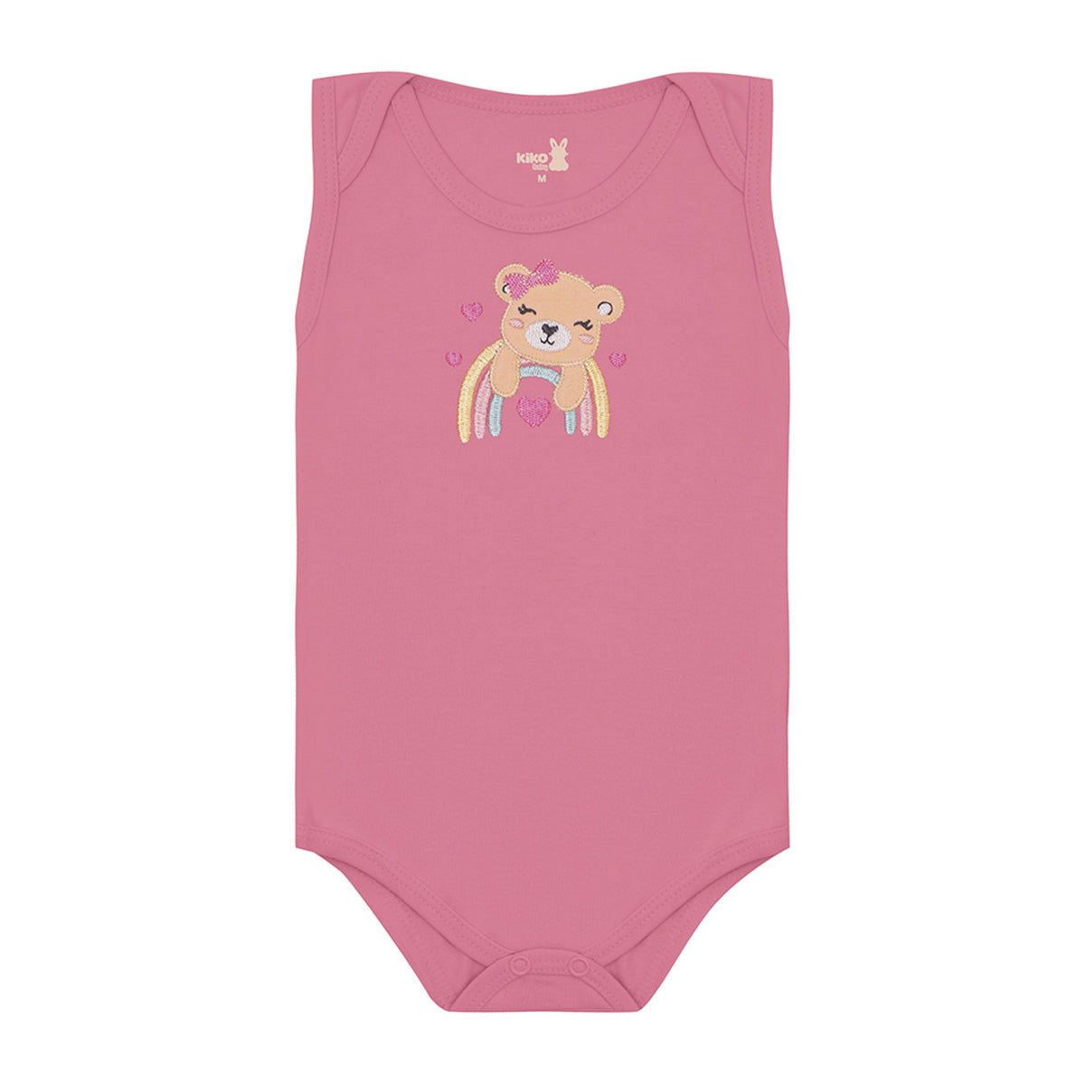 Body Regata Bebê Menina Suedine Ursinhas - Kiko Baby