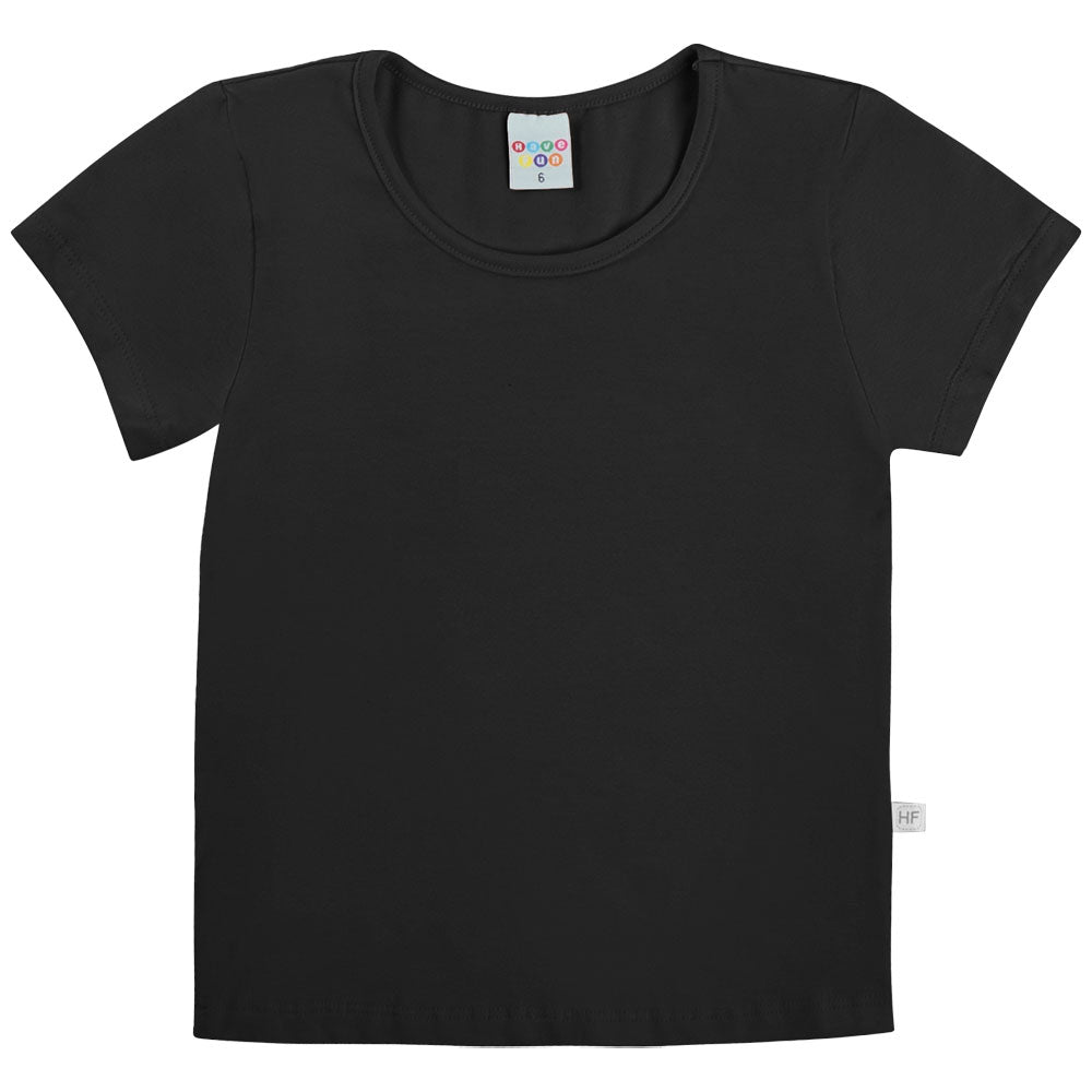Blusa Infantil Menina Manga Curta Lisa Cotton - Have Fun