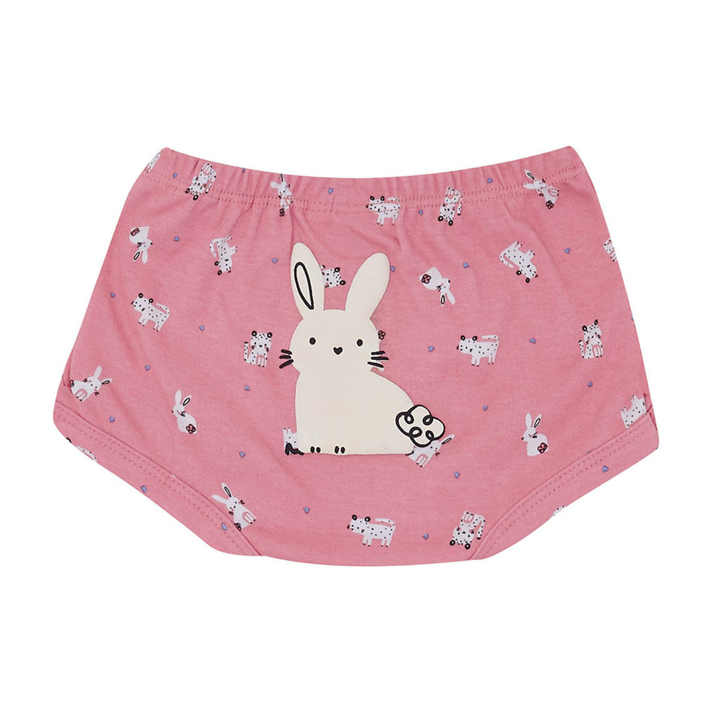 Short Cobre Fralda Menina em Suedine Coelhos - Kiko Baby
