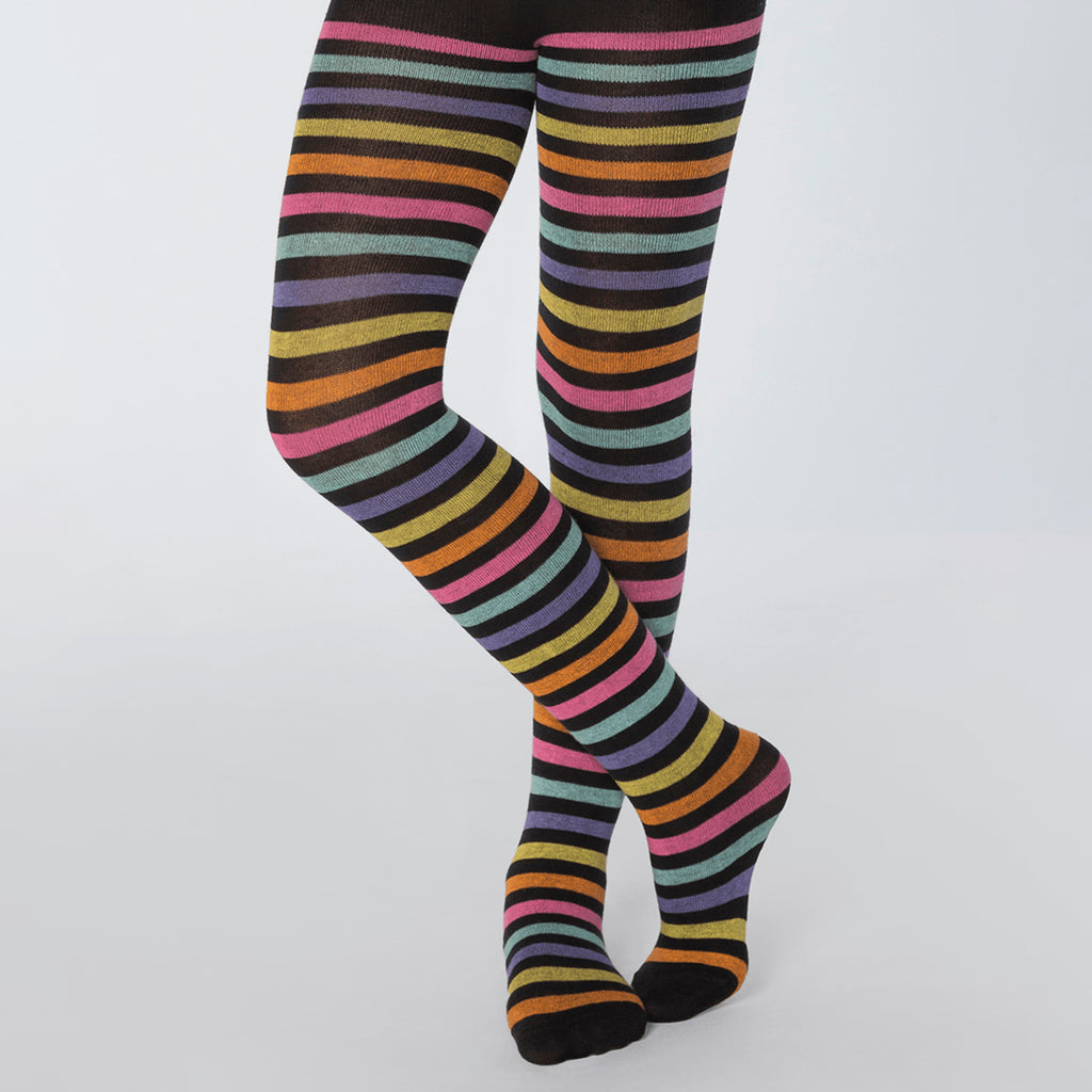 Meia-Calça Lobinha Infantil Algodão e Elastano Listras - Lupo