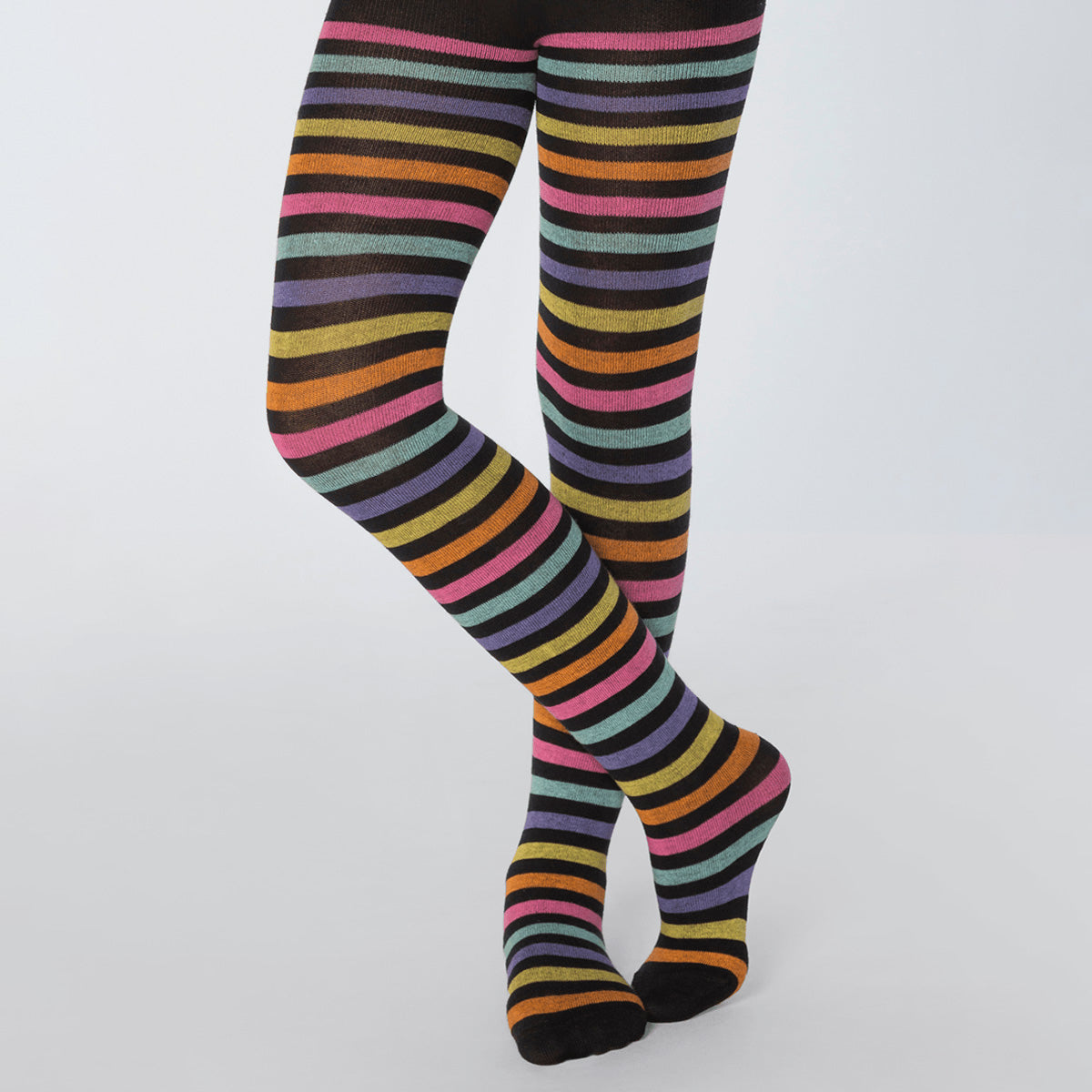 Meia-Calça Lobinha Infantil Algodão e Elastano Listras - Lupo