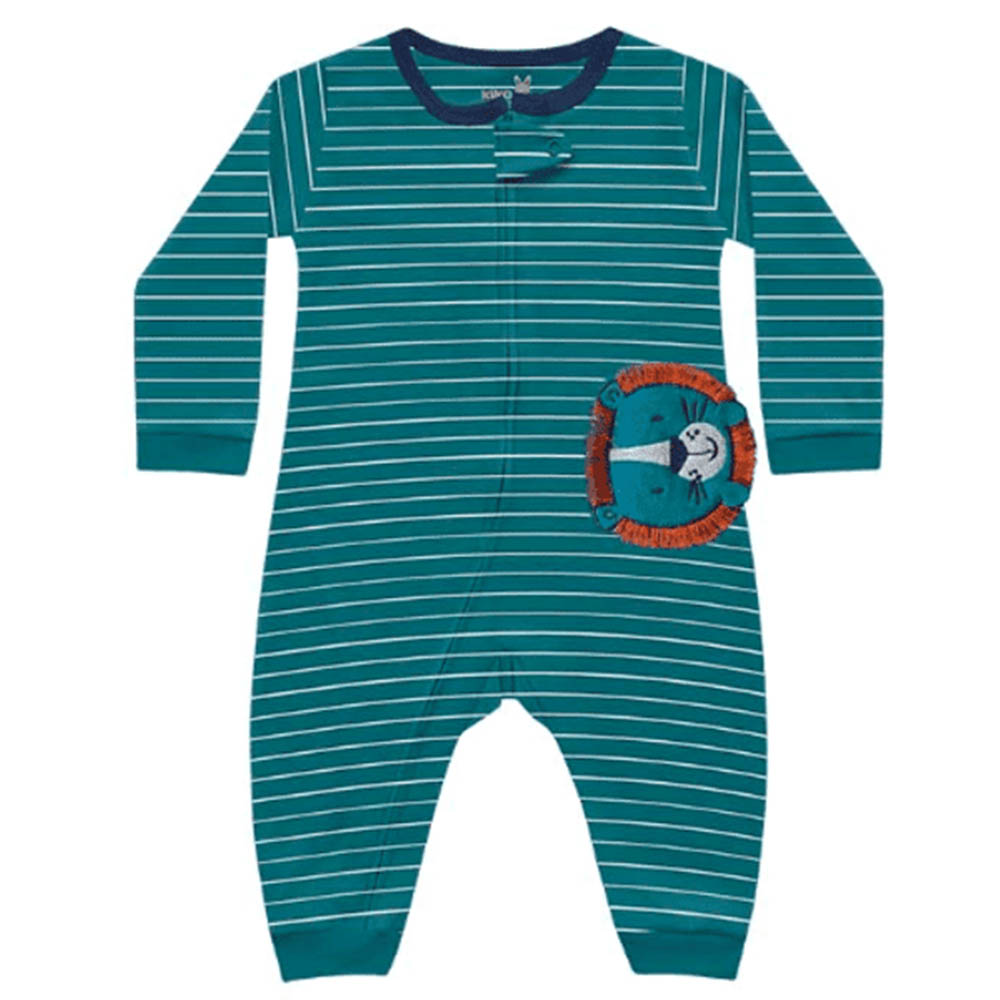 Macacão Bebê Menino em Suedine Leão - Kiko Baby