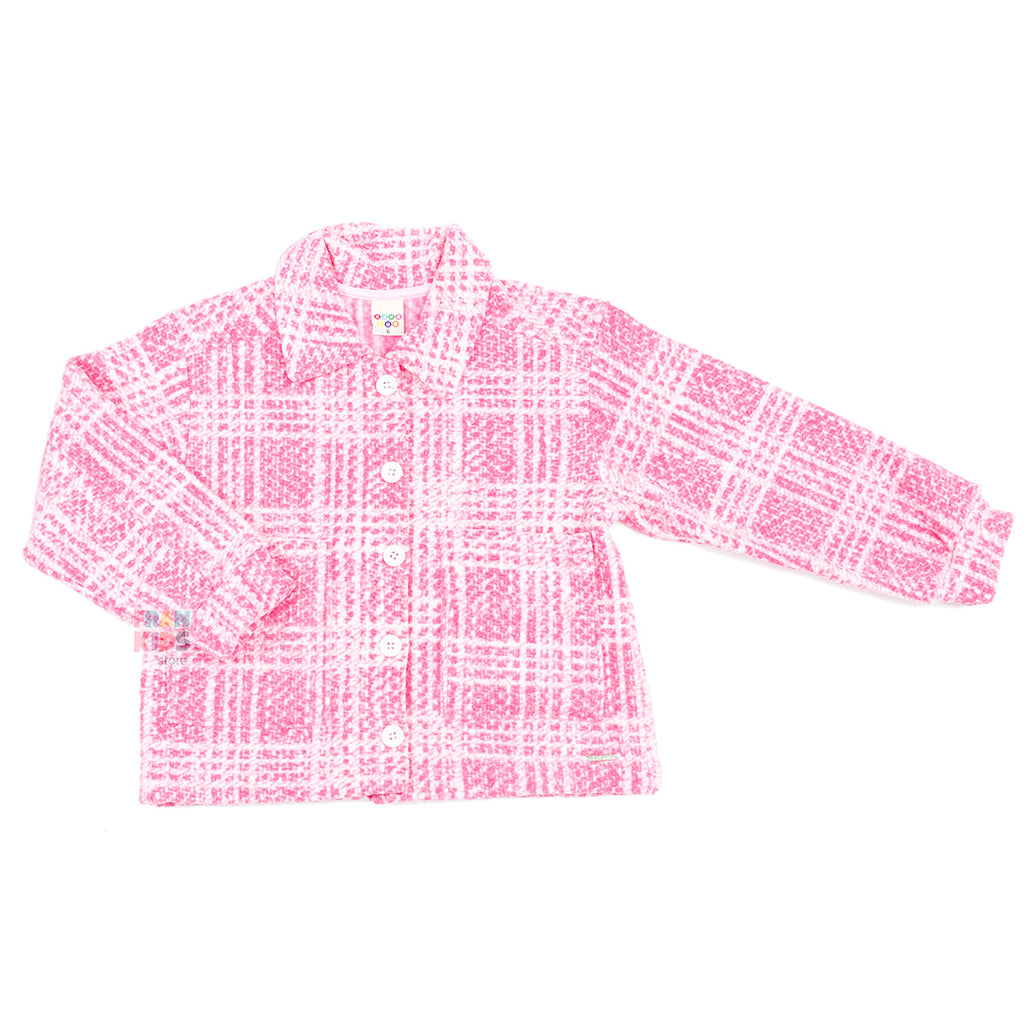 Casaco Infantil Menina Xadrez em Soft - Have Fun