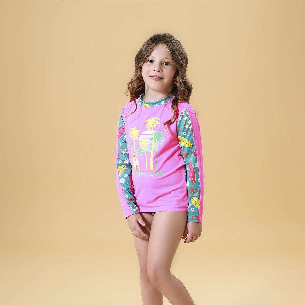 Conjunto Infantil Biquíni e Blusa Proteção UV 50+ Surf - Everly