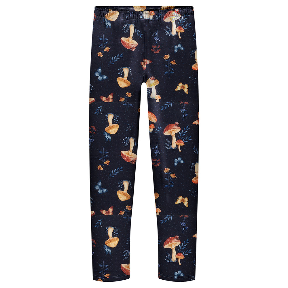 Calça Legging Infantil Menina Moletinho Soft Cogumelos - Alakazoo