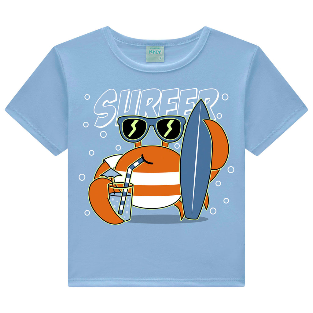 Pijama Infantil Menino Brilha no Escuro Caranguejo - Kyly