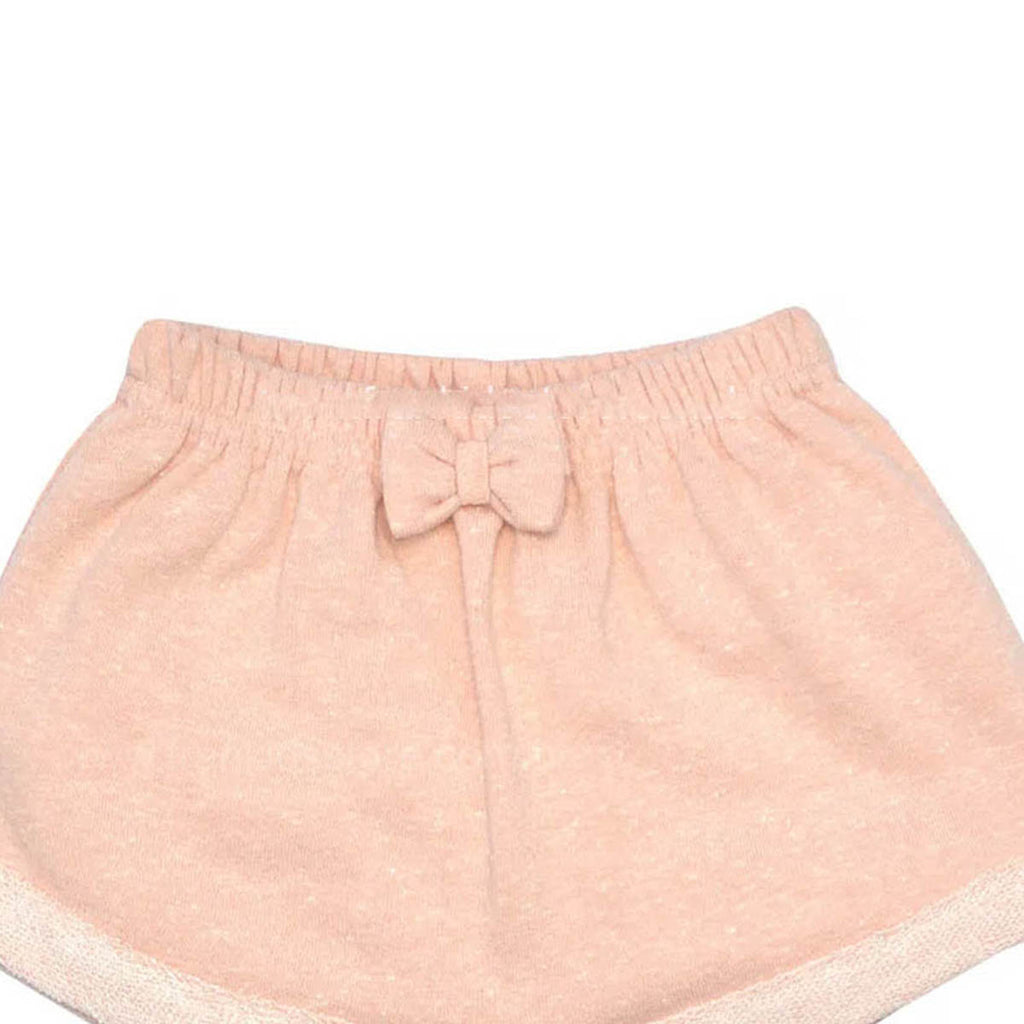Short Menina Moletinho Laço Rosa - Tilly Baby