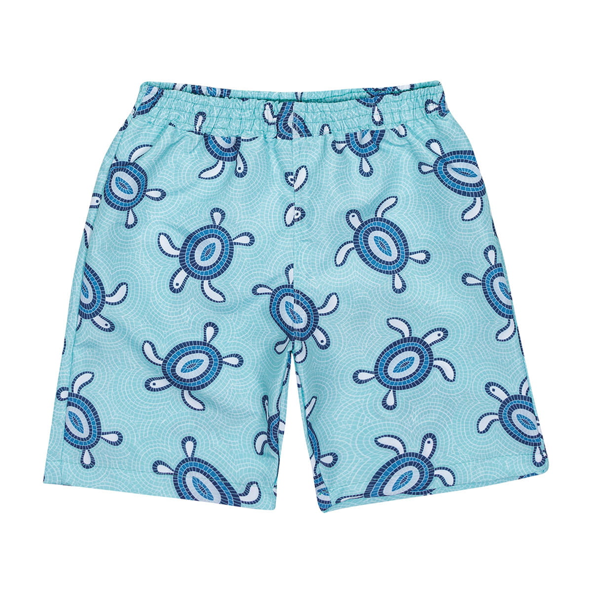 Bermuda Infantil de Tactel C/ Proteção UV 50+ Tartarugas - Kiko e Kika