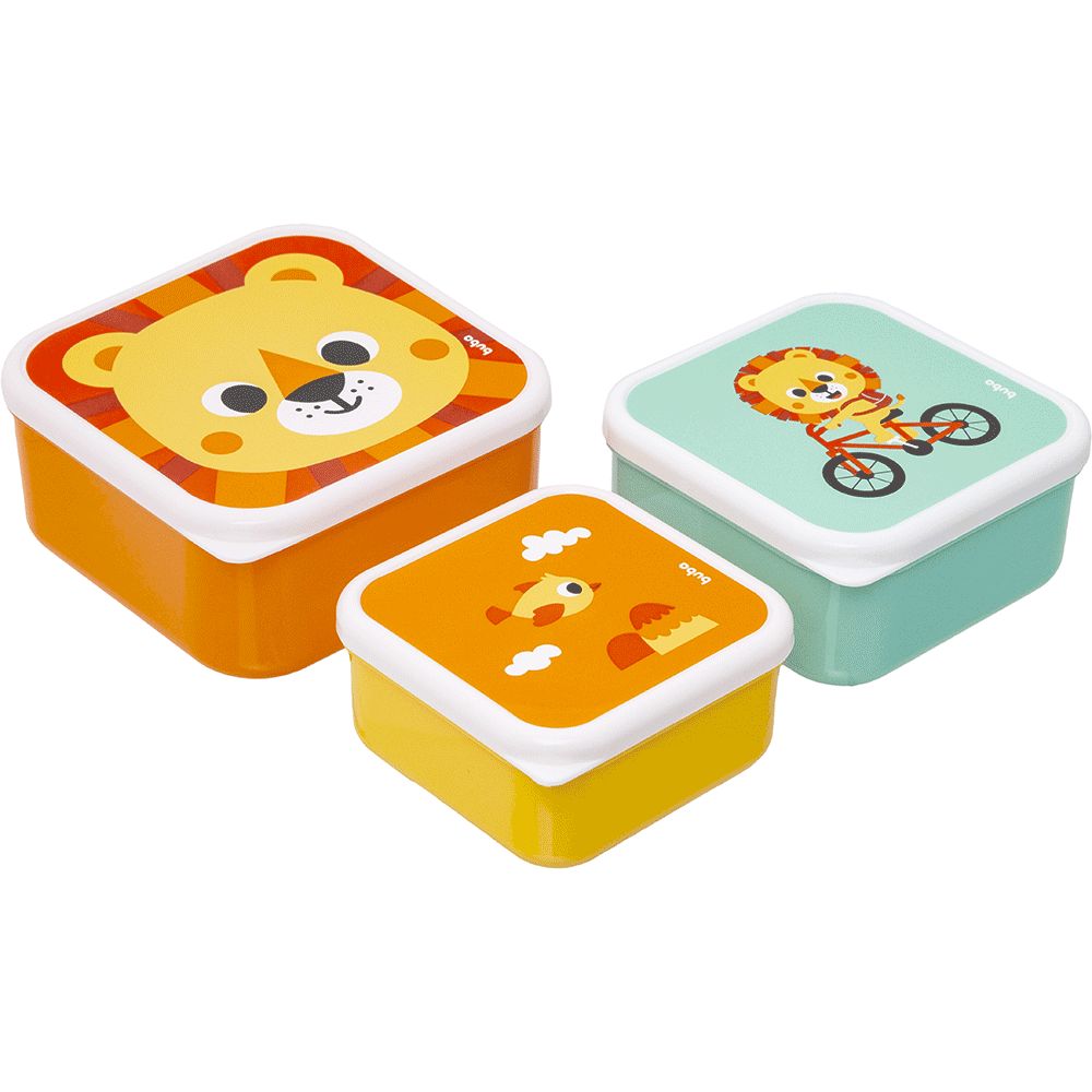 Kit 3 Potinhos Para Bebê Buba Zoo Leão - Buba