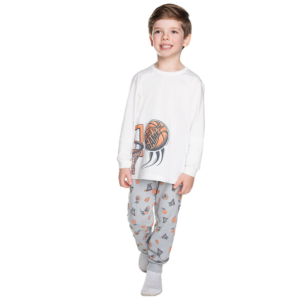 Pijama Infantil Menino Meia Malha Basquete - Have Fun