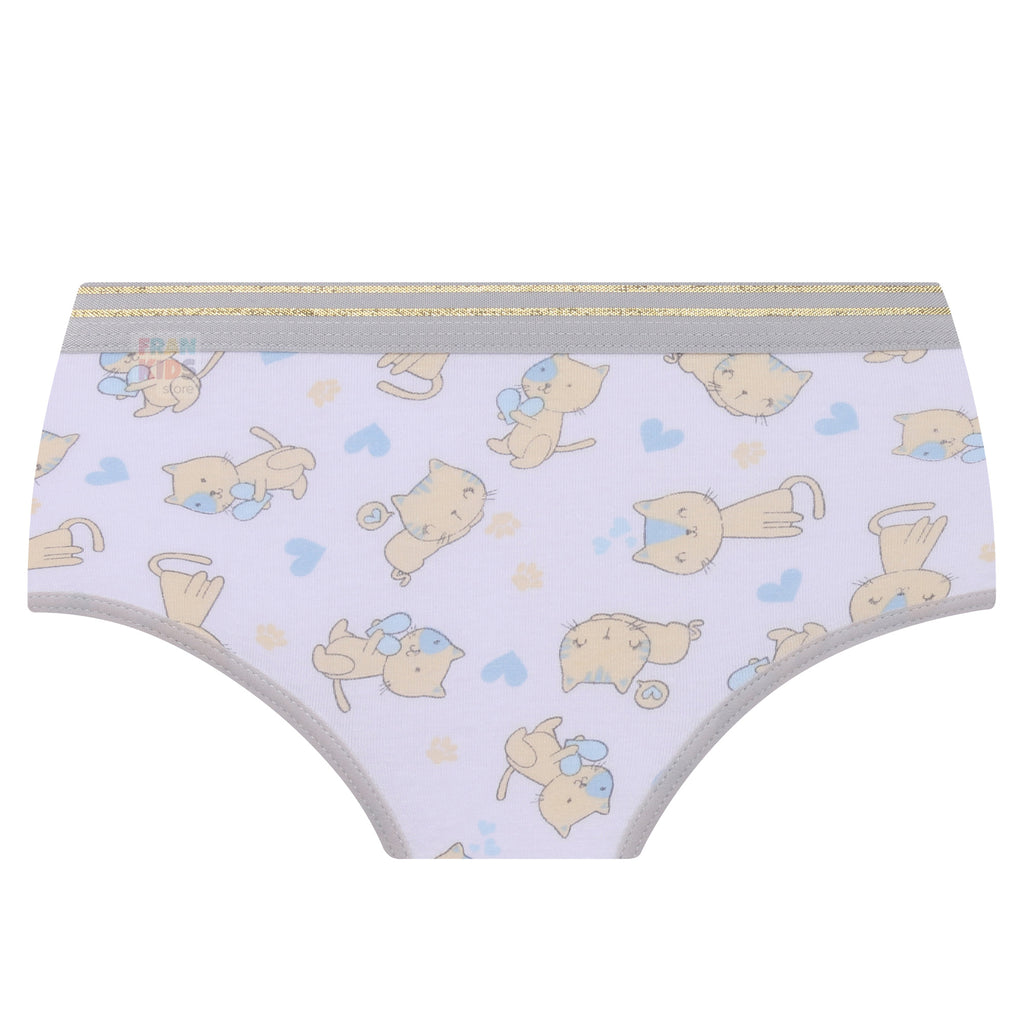 Kit Com 3 Calcinhas Infantil Lobinha Lurex - Lupo