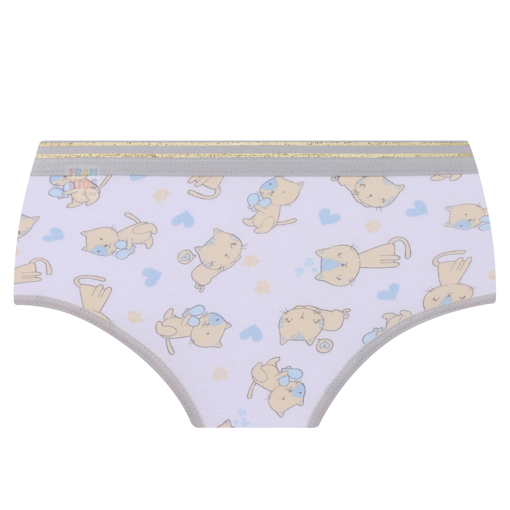 Kit Com 3 Calcinhas Infantil Lobinha Lurex - Lupo