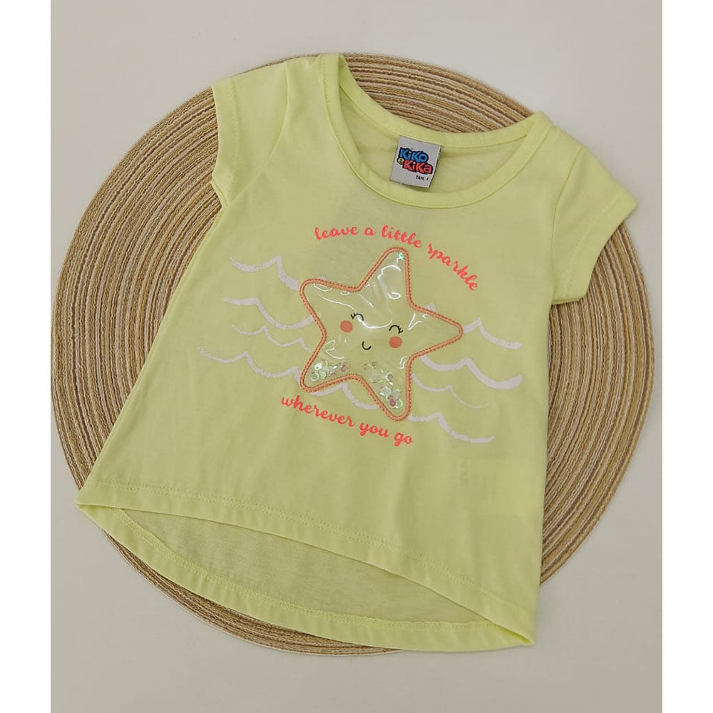 Conjunto Infantil Blusa Star e Short Molecotton - Kiko e Kika