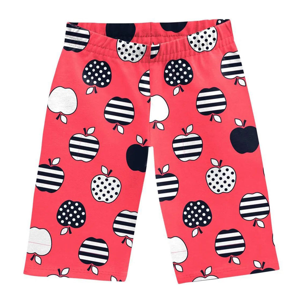 Bermuda Ciclista Infantil Estampada em Cotton Pink - Kyly