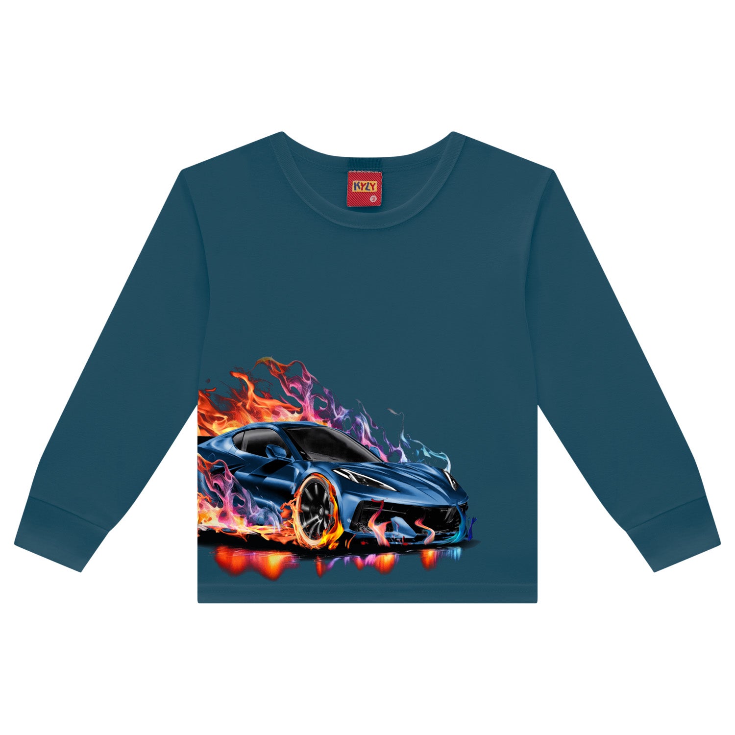 Camiseta Infantil Menino Manga Longa Carro - Kyly