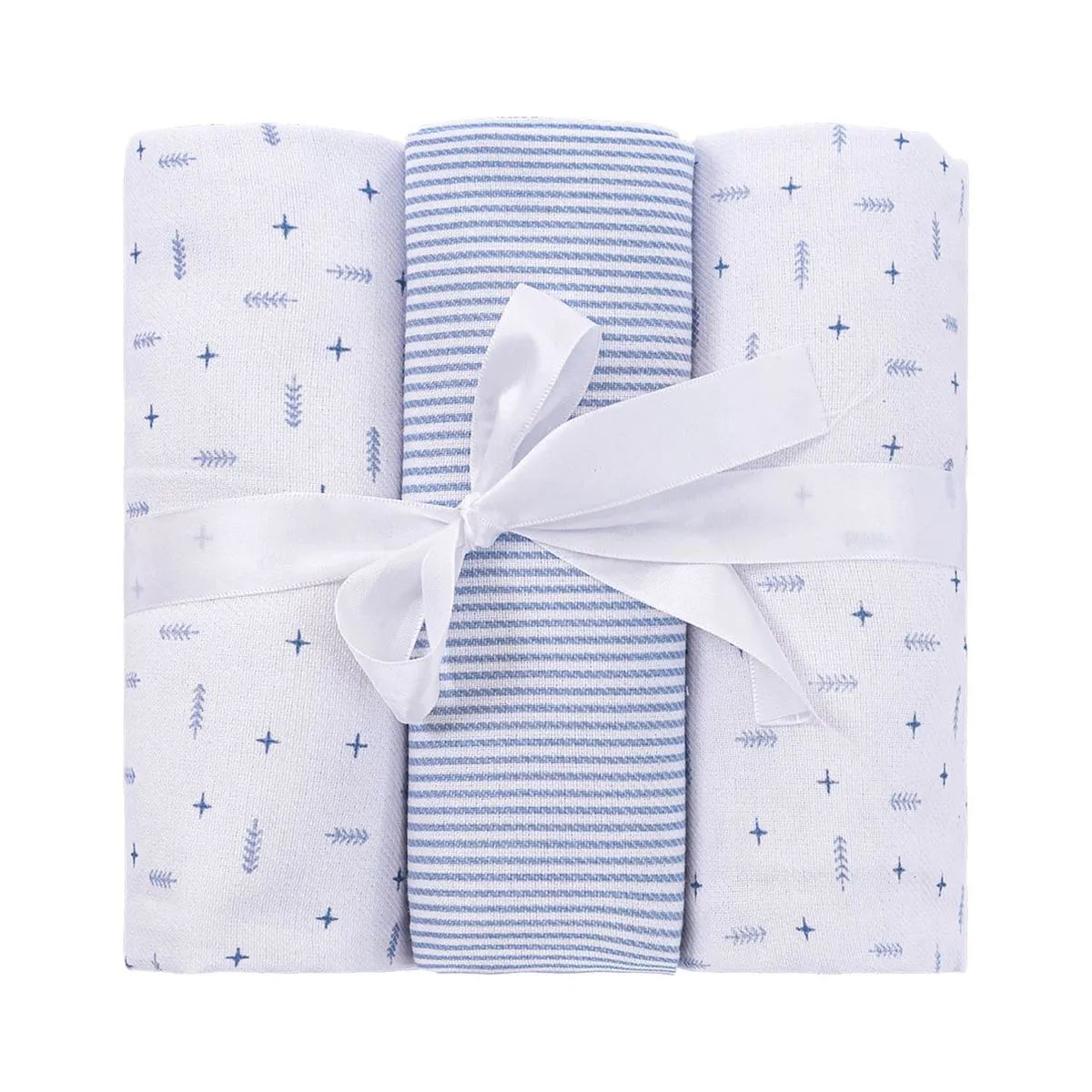 Cueiro Bebê Flanelado 03 Unidades Menino - Baby Joy