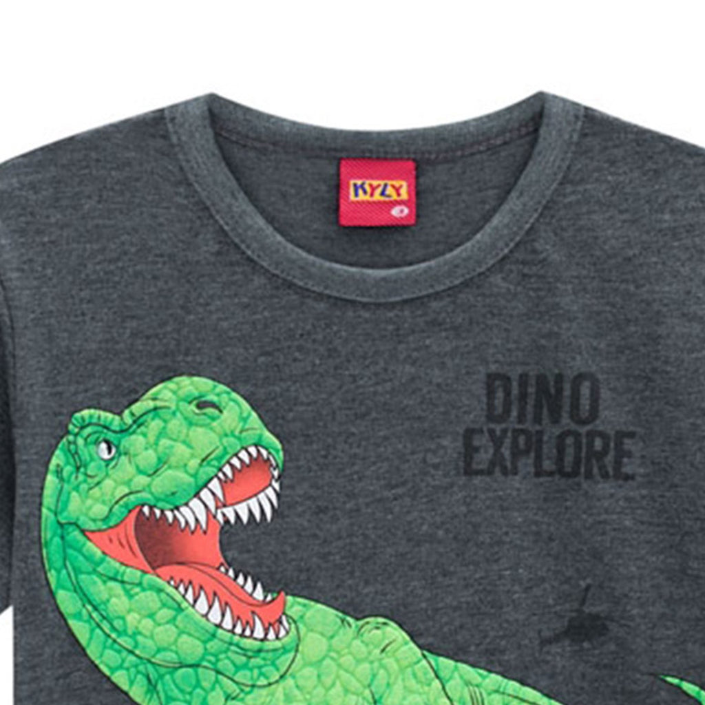 Camiseta Infantil Manga Curta Dino - Kyly
