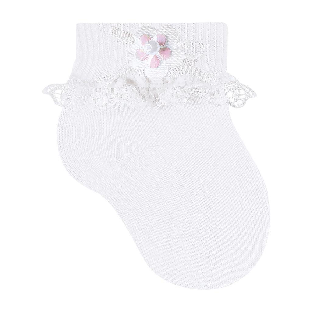 Meia Cano Médio Infantil Festa Sortida Com Aplique - Selene